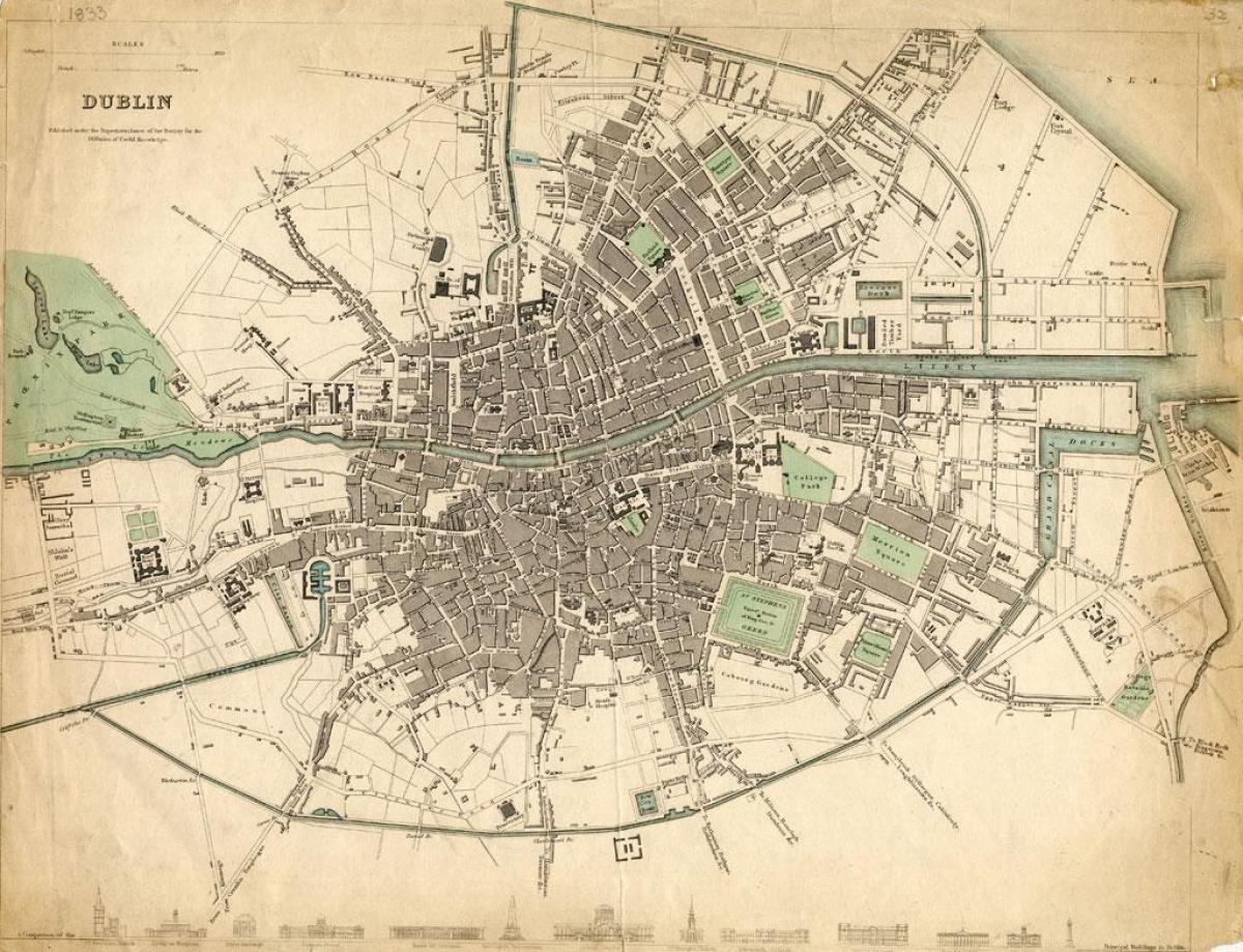 harta Dublin în 1916