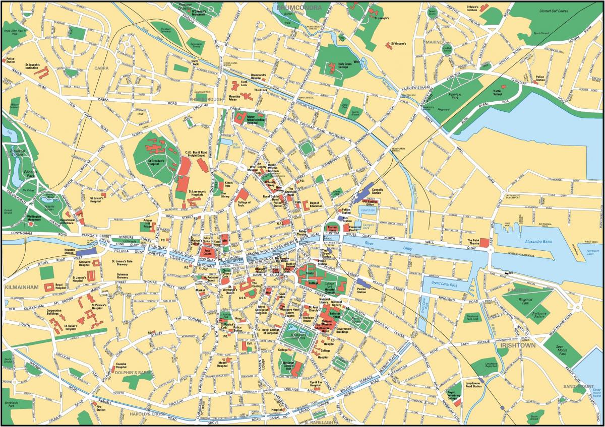 Dublin pe o hartă