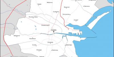 Harta Dublin cartiere