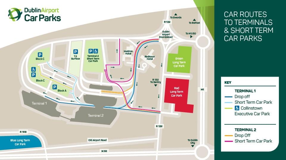 harta Dublin airport terminal 1