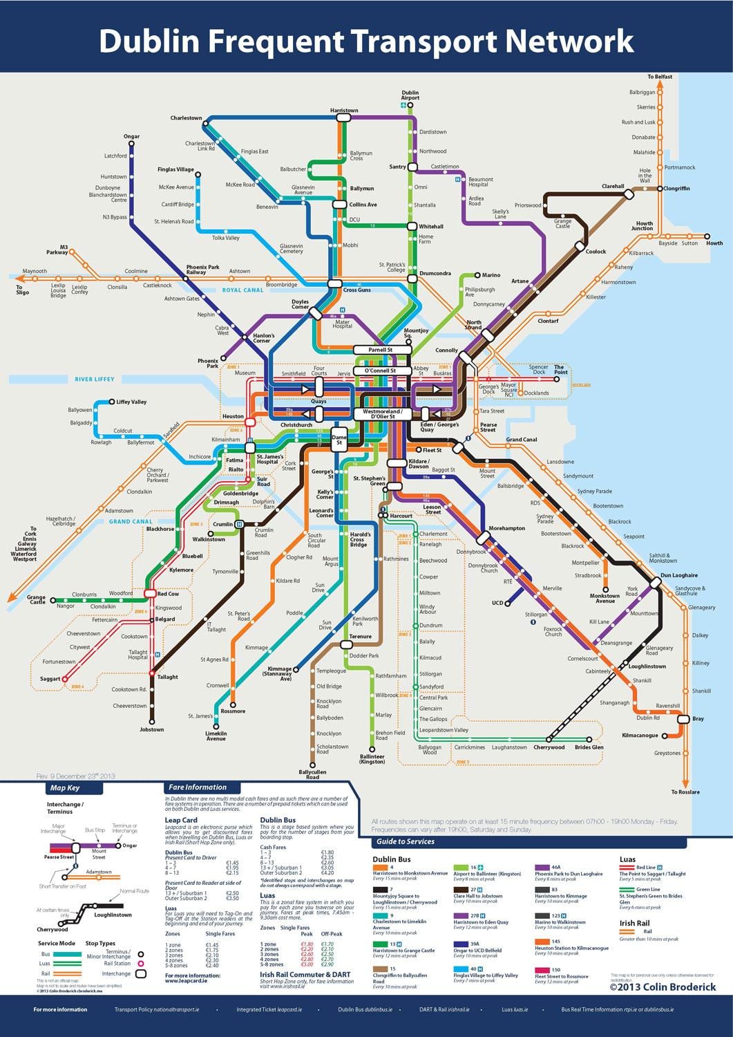 harta autobuz din Dublin