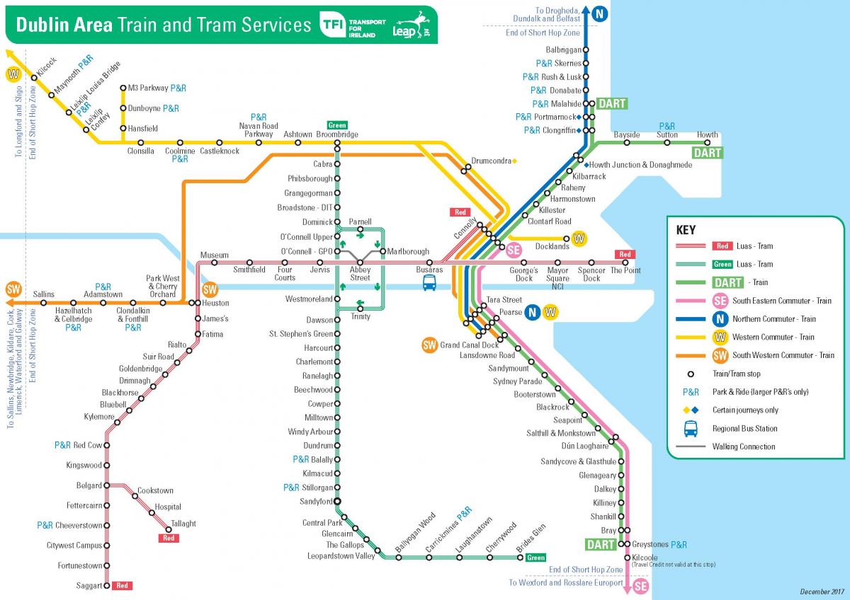 metro Dublin arată hartă