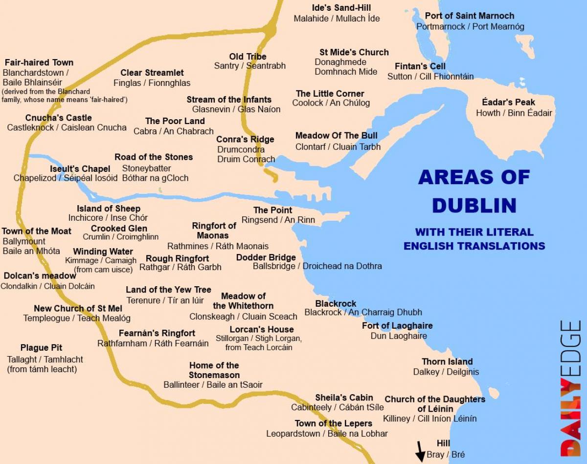 harta Dublin suburbii