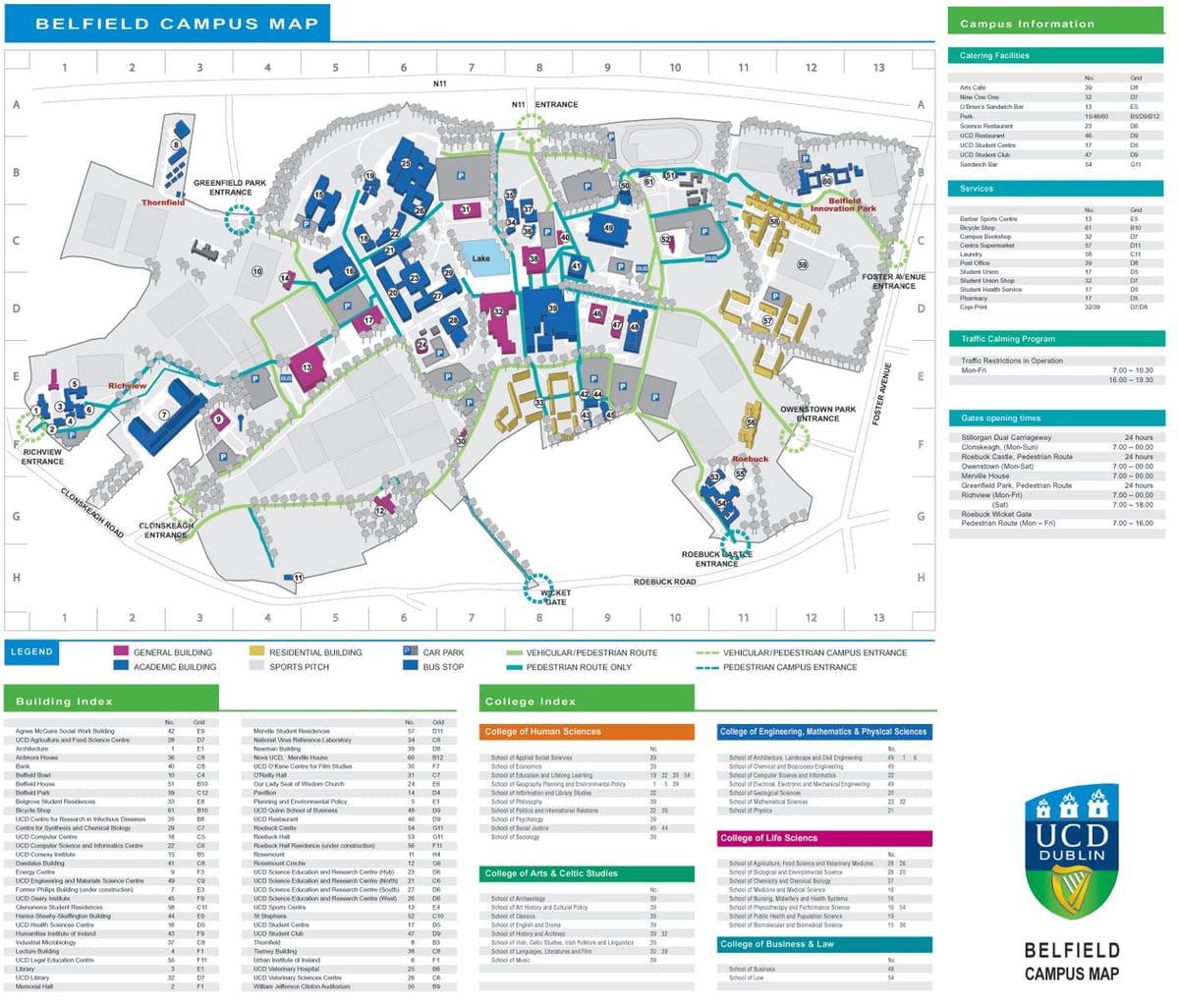 UCD Dublin arată hartă