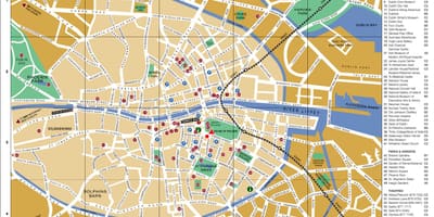 Harta centrul orașului Dublin