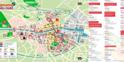 Dublin Hop on Hop off harta rutelor de autobuz
