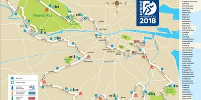 Dublin city marathon harta rutelor
