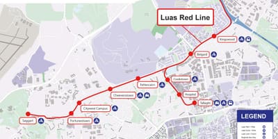 Dublin Luas hartă